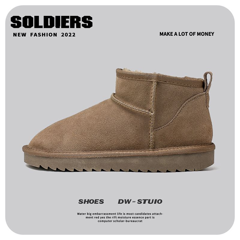 Neu MINI schnee stiefel frauen warme pelz eine kurze boot mit samt verdickt nicht-slip_voghion.com