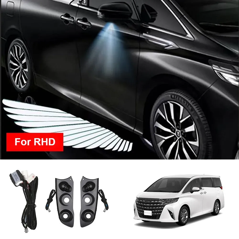 Per Toyota ALPHARD/VELLFIRE40 Series 2023 2024 2025 Specchietto retrovisore per auto Luce di proiezione a LED con motivo ad ali d'angelo Luci di benvenuto, Play & Plug_voghion.com