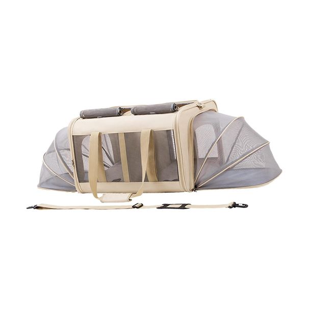 Reiseträger für große Katzen, zusammenklappbar, tragbar, für Hunde, für Welpen, Häschen, kleine Hunde, Wandern, Camping_voghion.com