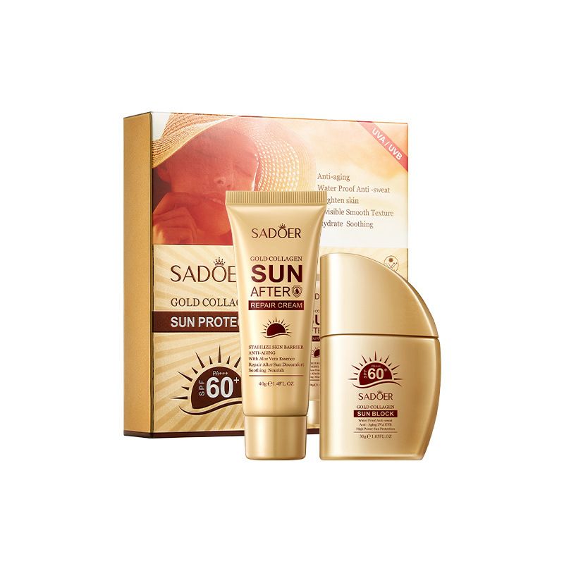 SADOER Bone Collagen Cover Box Isolation, UV Protection, Refreshing, And Non Greasy Sunscreen Cream_voghion.com