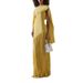 Elegant Tassel-Trim Long Dress – Solid Color Shawl Design Slim Fit Maxi Skirt For Women (S-XL, Yellow)_voghion.com