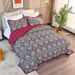 Cotton Quilted Bedding Set - 3 Piece Printed & Embroidered Summer Comforter Lightweight & Breathable For Queen/King Size Beds_voghion.com