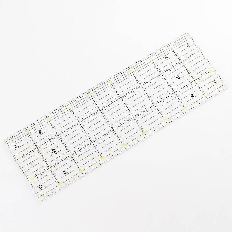 Stoffschneidelineal, 45 cm x 15 cm, Dicke 3 mm, zweifarbig, großes rechteckiges Nählineal_voghion.com