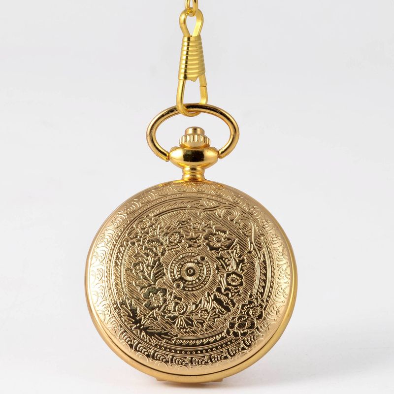 Vintage Pocket Watch Large Pocket Watch Gold Pattern_voghion.com