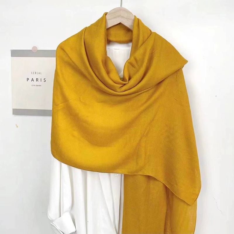 Women's Scarves new solid color cotton and linen long scarf for women autumn and winter literary long monochrome shawl thin versatile silk scarf_voghion.com