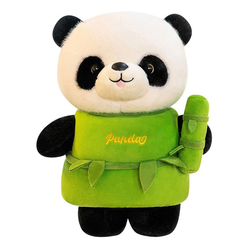 Bamboo Adorable Tube Panda Plush Toy Soft And Cuddly Giant Panda Gift Doll_voghion.com