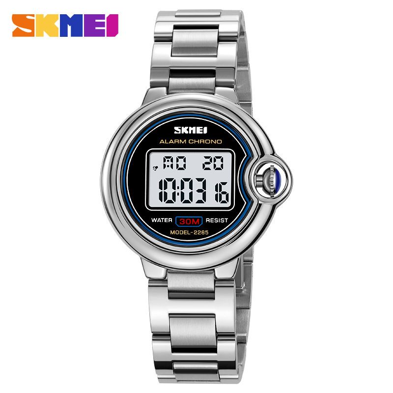 Orologio da donna tempestivo, alla moda, durevole e impermeabile, orologio elettronico con striscia di acciaio massiccio ad alta consistenza, orologio da lavoro per pendolari_voghion.com