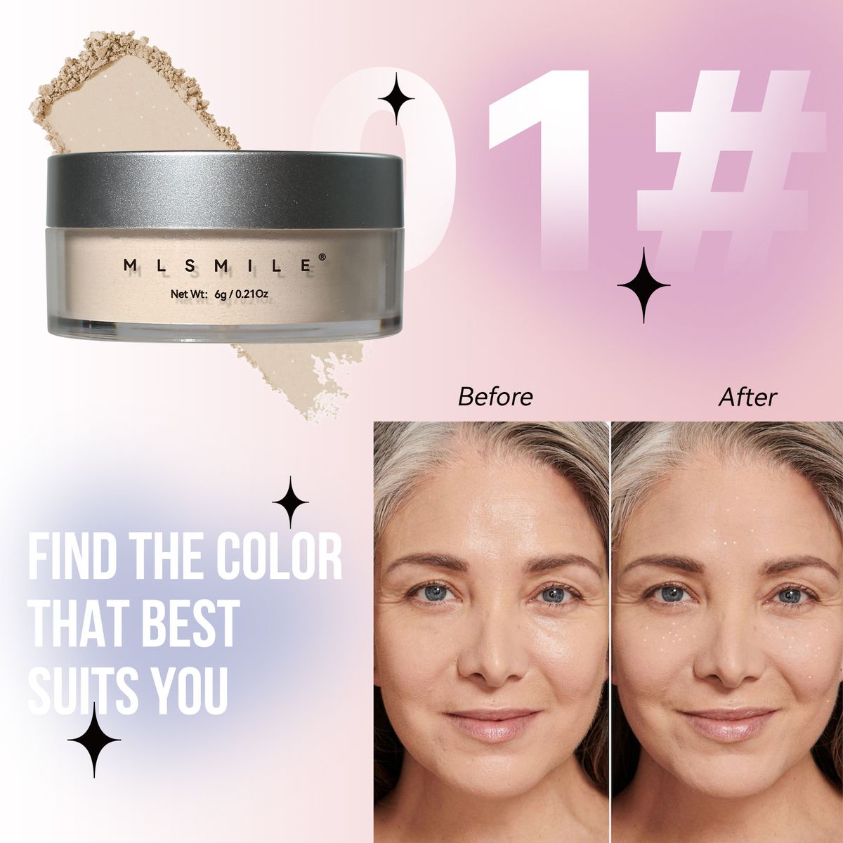 Light Mist Setting Powder, Pearl Compact, Long-lasting Matte Oil Control Waterproof Loose Powder_voghion.com