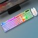 Wired USB Luminous Set Real Mechanical Feel Gaming Computer Keyboard Mouse Kit_voghion.com