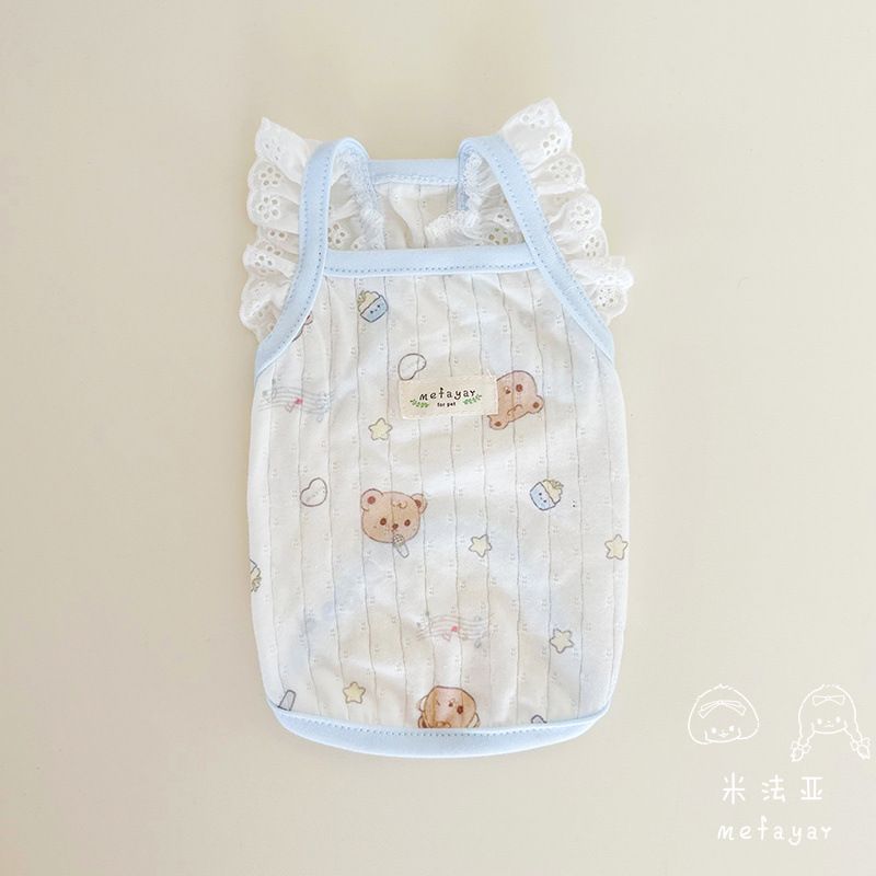 Mifaya - Funda para perro, gato, algodón puro, tejido, estilo veraniego, transpirable, con protección solar, para el vientre, para cuatro patas, con aire acondicionado_voghion.com