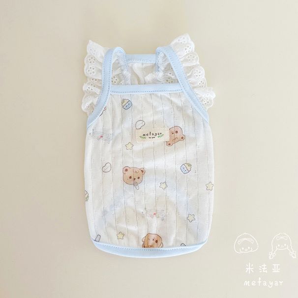 Mifaya - Funda para perro, gato, algodón puro, tejido, estilo veraniego, transpirable, con protección solar, para el vientre, para cuatro patas, con aire acondicionado_voghion.com