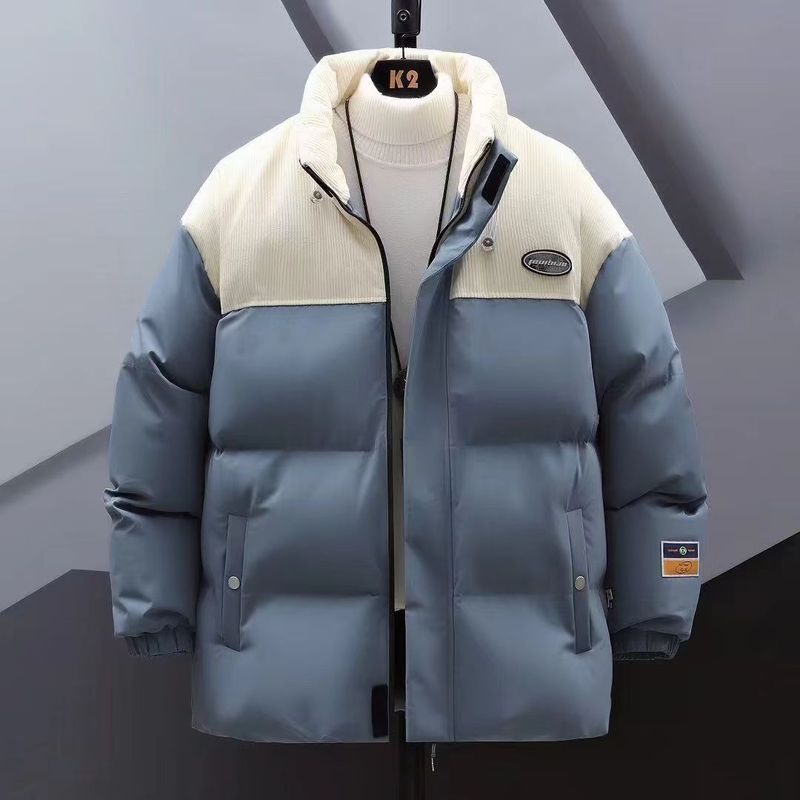 Winter men's down cotton jacket 2023 new stand up collar thickened warmth winter coat men's fashion casual versatile_voghion.com