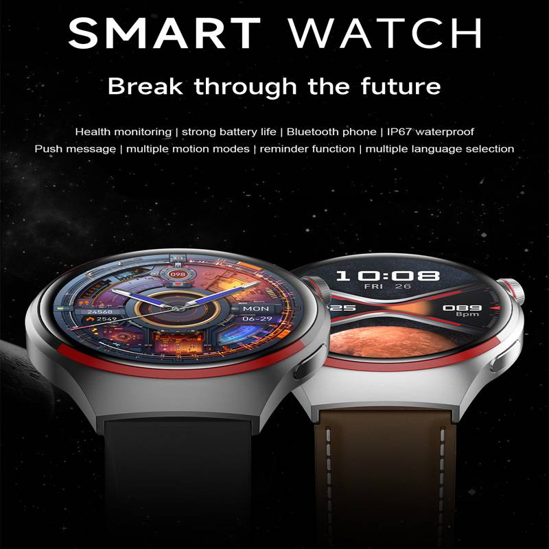 Space Exploration Edition Smart Watch 4 Pro 1.53" Full Touch Answer Make Call Android Smartwatch for Men Women Compatible with Android & iOS_voghion.com