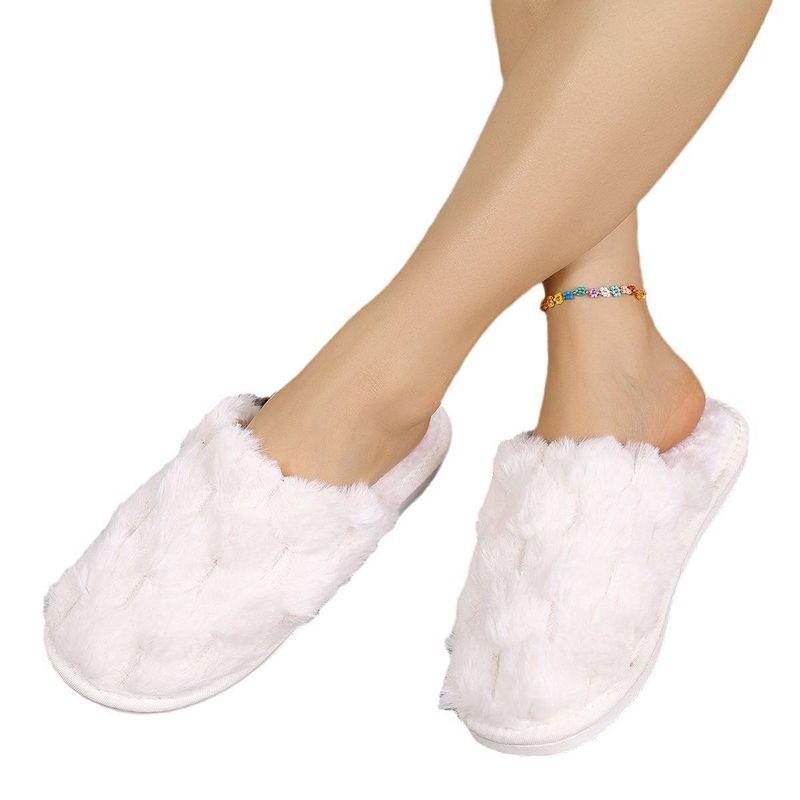 Damenschuhe, neue Mao Mao-Hausschuhe, warme, mit Baumwollfleece gefütterte, bequeme Baotou-Hausschuhe aus Plüsch in Übergröße_voghion.com