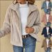 Women's Mohair Plush Coat Cozy Casual Fall And Winter Thickened Warm Cardigan Turndown Collar Solid Color Short Jacket_voghion.com