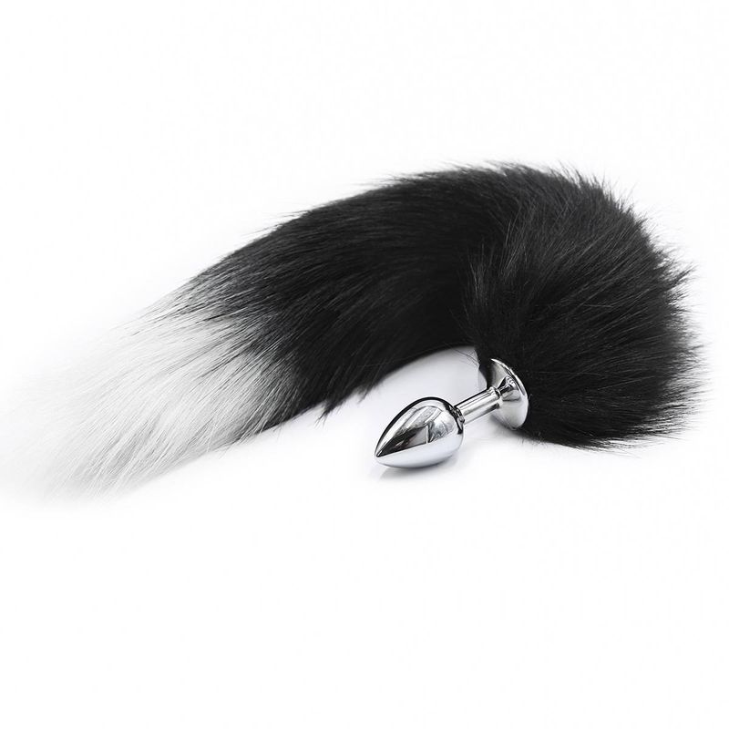 BDSM Tail Butt Plug Tail Black Silicone Bondage Female Equipment Fun Butt Plug Masturbation Toys_voghion.com