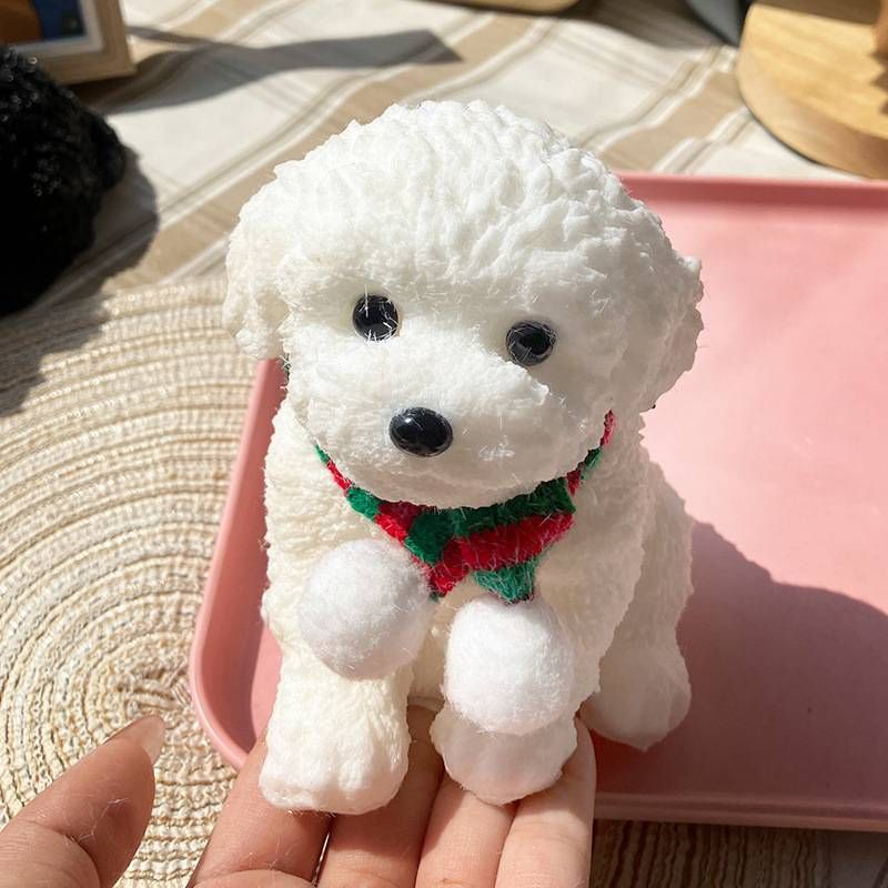 Simulated Teddy Dog Pinching And Relaxing Toy Cute Ornament High Beauty Cute Pet Stress Relieving Tool Soft Rubber Dog_voghion.com