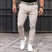 Herrenbekleidung, einfarbig, eng anliegend, mit Reißverschluss, Business-Casual, schmal geschnittene Hose mit kleinem Bein_voghion.com