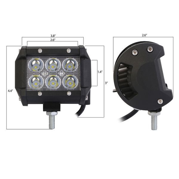 4 PCS 4in 18W Dual Row LED Spot Light Pod Cube Light_voghion.com