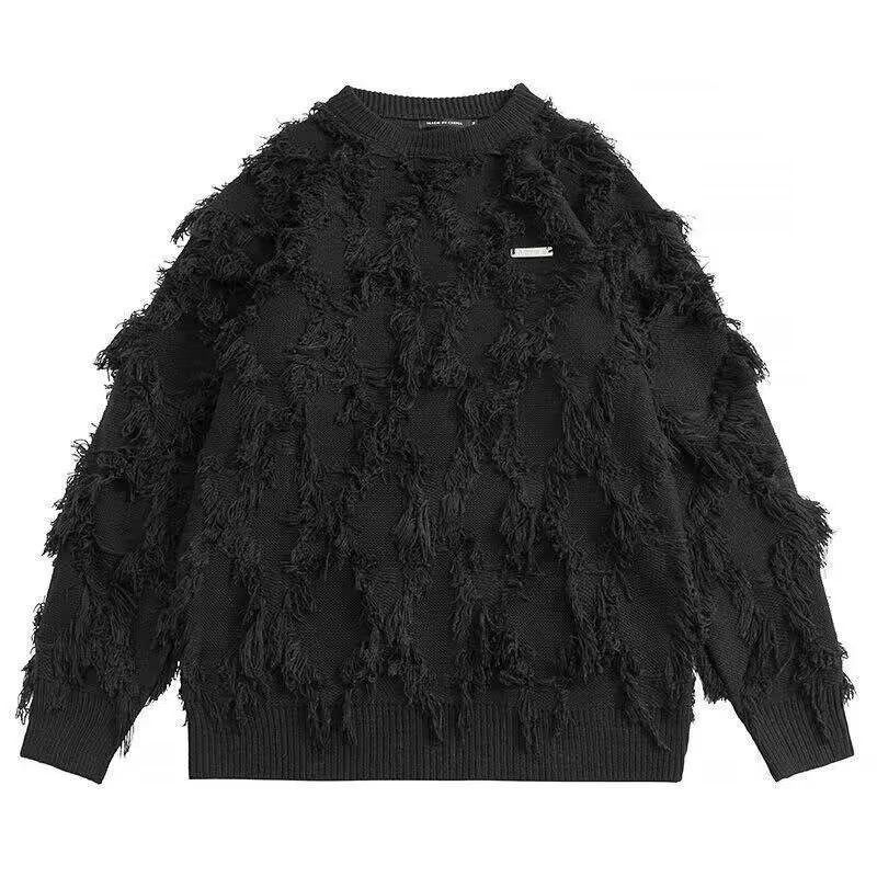 Autumn And Winter Lazy Style Soft And Sticky Knitted Sweater Men's Trendy Brand Loose Design Casual Versatile Niche Tops_voghion.com
