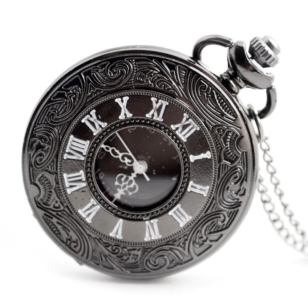 Modna žepna velika kvarčna ura z dvojnim zaslonom v podeželskem slogu z rimsko številčnico_voghion.com