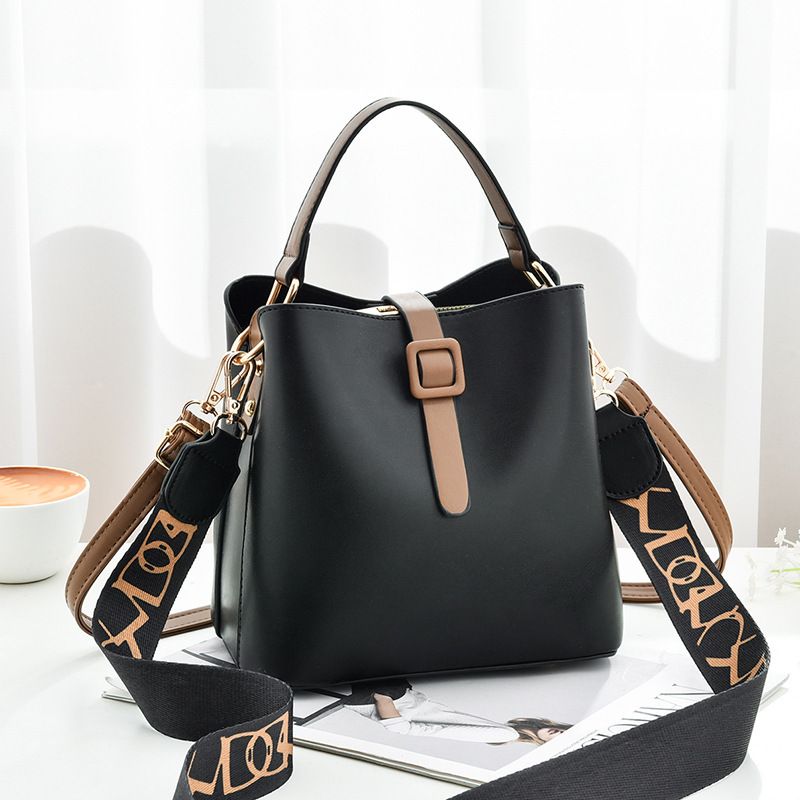 Borsa da donna 2024 nuova borsa a secchiello con tracolla larga Borsa a tracolla da donna con tracolla di grande capacità in stile coreano_voghion.com