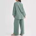 Women's Clothing Fashion Suits Loose Casual Tops Wide Leg Pants Cotton And Linen Two Piece Suits For Women_voghion.com