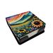 Black-eyed Susans In Color PU Leather Note Paper Holder With Artist-Designed Cover, Desk Accessory, Office Gift_voghion.com