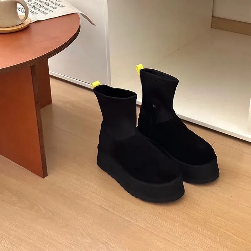 Ultra Mini sniega zābaki Modes Ugh ziemas silti plāni zābaciņi Sieviešu klasiskie kažokādas aitādas slaidi Rāvējslēdzēji Zamšādas_voghion.com