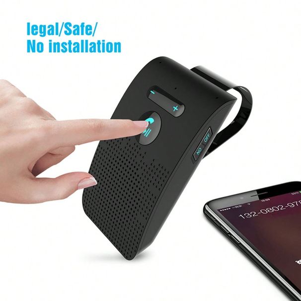 Bluetooth-Compatible Handsfree Car Kit Sun Visor Wireless Speakerphone Multi-Point Hands-Free BT Speaker Manos Libres Coche_voghion.com