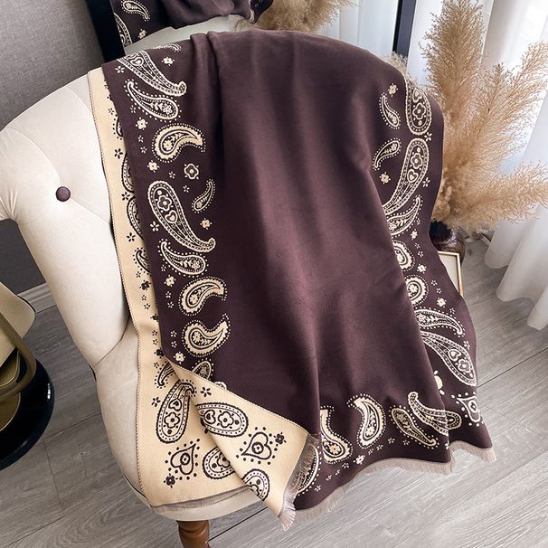 Autumn new high-end cashew western-style cashmere women, warm cozy shawl scarf for autumn and winter_voghion.com