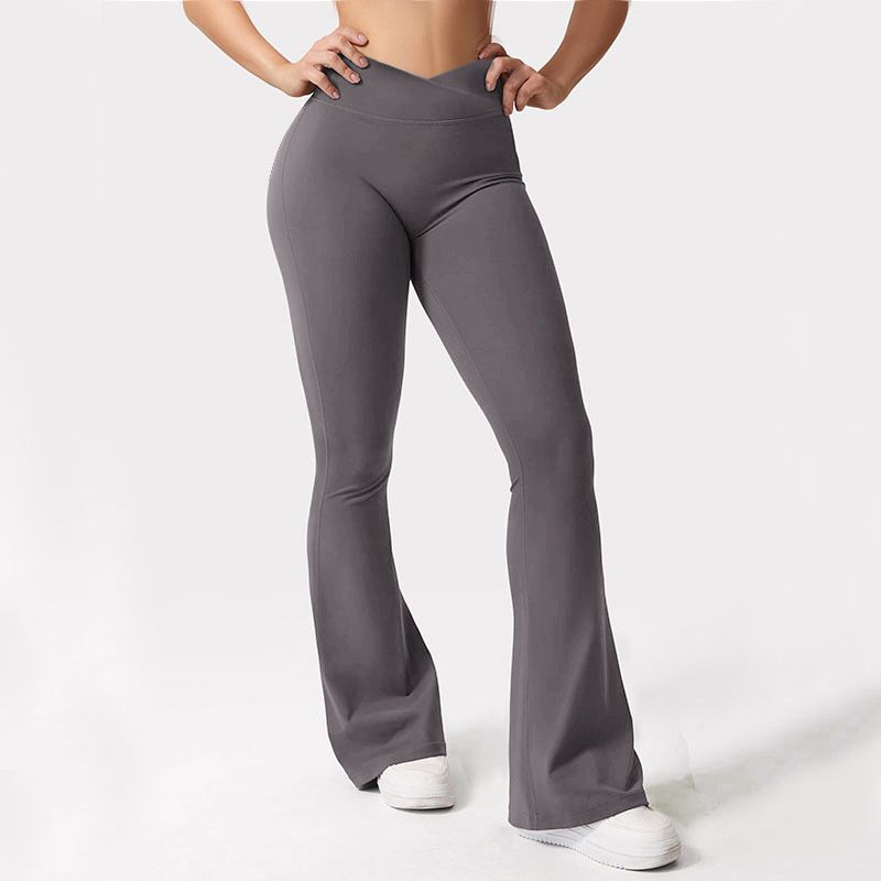 Pantaloni da yoga senza cuciture a vita alta per donna, elastici e aderenti, per il fitness sportivo che solleva i glutei_voghion.com