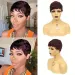 Parrucca corta Pixie Cut con capelli umani lisci per donne Parrucca completamente realizzata a macchina con frangia Densità 150%_voghion.com