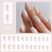 Short glossy short T gradient blooming simple all-match daily nude color gradient wear manicure European and American Foreign Trade 24 pieces_voghion.com