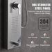 System 5 Panel Handheld Body Massage Jets Wi Panel Shower Shower Tub Tower Shower Spout 2 Rainfall Modes LED Waterfall Shower_voghion.com