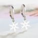 Orecchini placcati in argento S925 di alta qualità, orecchini a forma di fiocco di neve in stile foresta, orecchini dal temperamento elegante, gioielli femminili_voghion.com