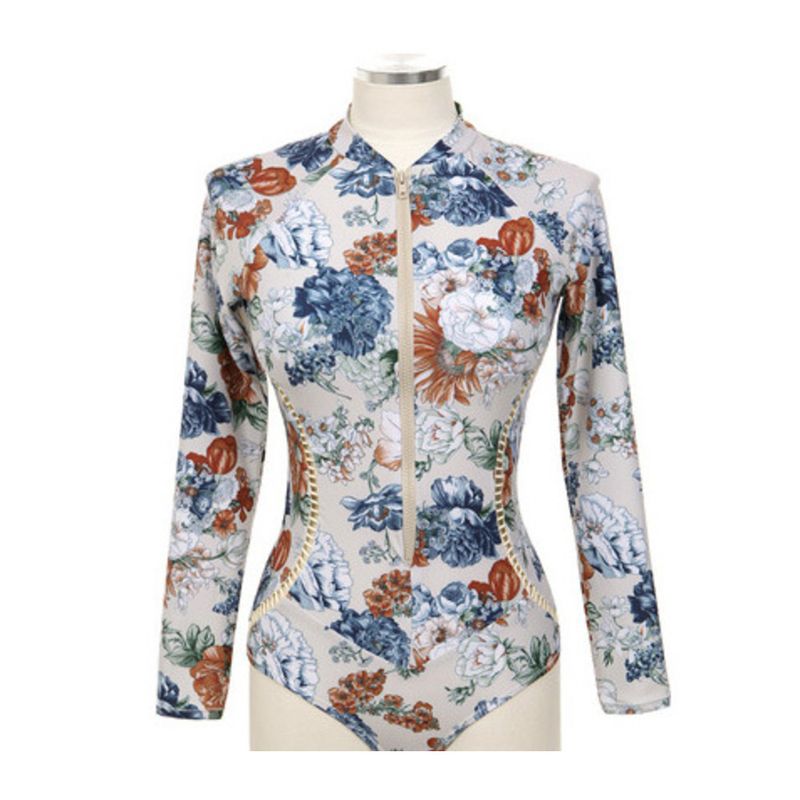 New South Diving Women's Quick Drying Jellyfish Suit, Surfing Swimsuit, Long Sleeved Jumpsuit, Hot Spring_voghion.com