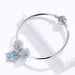 Frosted Crystal Snowflake Bangle , 925 Sterling Silver Bracelet For Women_voghion.com