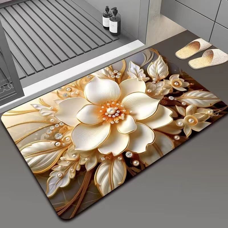 【1675 Repurchases】Diatom Mud New 3D Bathroom Absorbent Non-Slip For Home Kitchen Toilet Entrance Door Mat_voghion.com