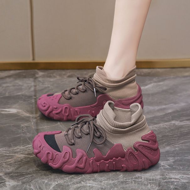 Damen Sportsocken Casual Socken Déck Sohle Atmungsaktiv Hundred Outdoor Wanderschong_voghion.com