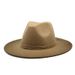 New wool top gradient felt autumn winter large brim men's and women's jazz dual color British style hat_voghion.com