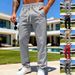 Men's Classic Heavyweight Casual Jogger Pants - Straight Leg, Breathable & Comfortable For Spring/Autumn (Black, Khaki, Grey, Red, Navy)_voghion.com