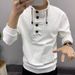Men's Sweatshirt INS Trendy Brand New Base Shirt Autumn Winter Embroidered Stand Collar Long Sleeve Slim Fit_voghion.com