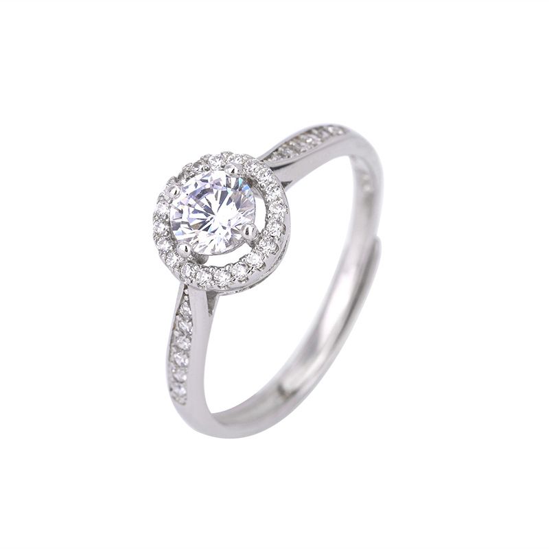 SHIAI Diamond S Pure Silver Zircon Women's Jewelry Fashion Light Luxury Wedding Ring Korean Edition Design_voghion.com