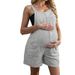 Family matching 2024 Spring and Summer Independent Station New Maternity Bib Jumpsuit Shorts Maternity Wear_voghion.com