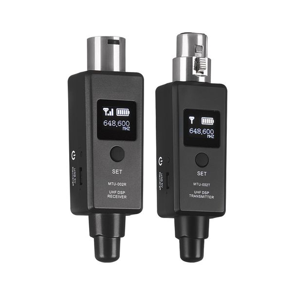 Sistema trasmettitore ricevitore wireless per microfono UHF Connessione XLR Batteria ricaricabile integrata per microfono dinamico_voghion.com