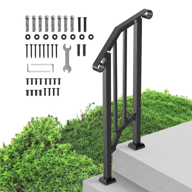Seniors Step Arch 12 For For Handrails Deck Porch Retro Outdoor Black_voghion.com