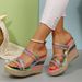 Women's Shoes Spring New Other Slippers Wedge Heels Colorful High Heels Rubber Color Shaped High Heel Sandals_voghion.com