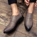 Euro Step British Style Casual Leather Shoes For Men, Business Comfortable Soft Slip-On Thick Sole Men's Shoes, Versatile_voghion.com