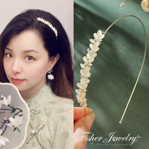 Fermaglio per capelli sottile con teschio alto, stile estivo, con pietra occhio di gatto, farfalla, spiga di grano, fresco e semplice_voghion.com